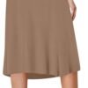 A-Line Midi Skirts for Women- High Waist Knee Length Casual Flared Flowy Skirt Made in USA