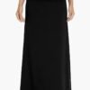Maxi Skirt for Women- Comfy Foldover High Waist Long Flare A-Line Skirt Maxi Dress XS-3X Made in USA