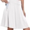 Knee Length Skorts Skirts for Women 2024 Summer High Waisted Golf Tennis Skirt Casual Travel Built-in Shorts Clothes