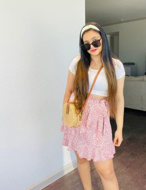 Women's Summer Wrap Floral High Waist Ruffle Short Mini Skirts
