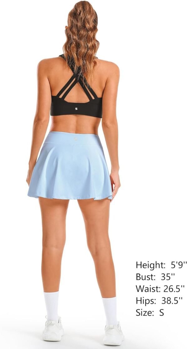 Women's Tennis Golf Skirts High Waisted with Pockets Inner Shorts for Athletic Skorts Sports Running Pickleball