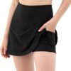 Women's Athletic Tennis Skorts with Pockets Built-in Shorts Golf Active Skirts for Sports Running Gym Training