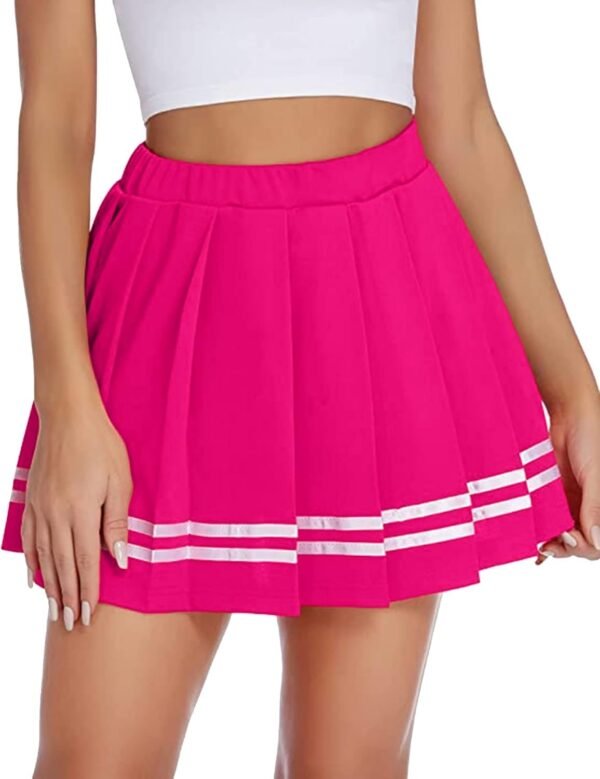 Women's Pleated Skirt School Uniform Skirt Mini Skirt Pleated Cheer Skirt