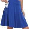 Knee Length Skorts Skirts for Women 2024 Summer High Waisted Golf Tennis Skirt Casual Travel Built-in Shorts Clothes