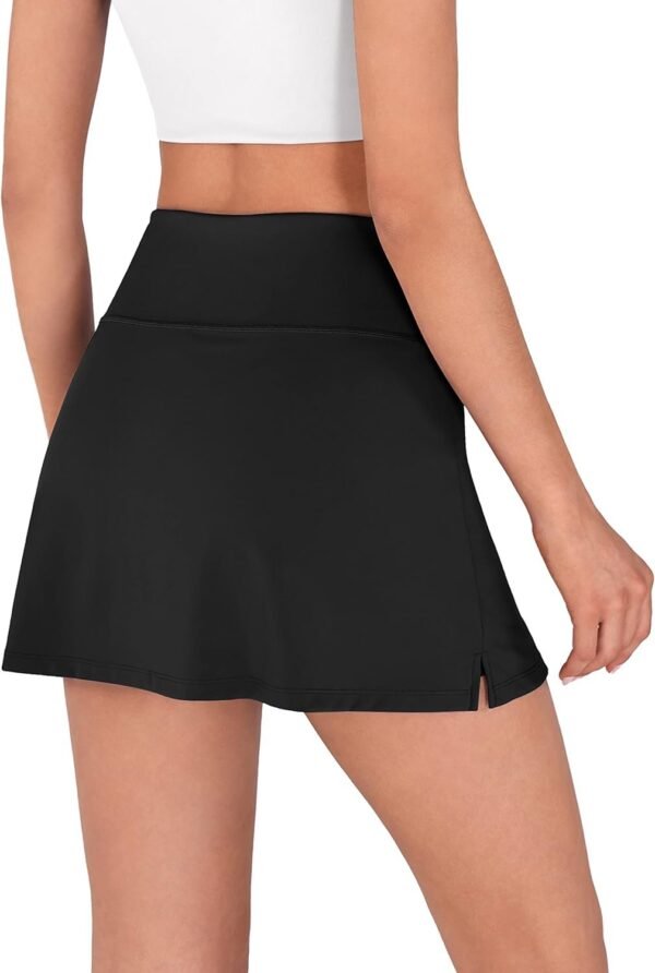 Women's Athletic Tennis Skorts with Pockets Built-in Shorts Golf Active Skirts for Sports Running Gym Training