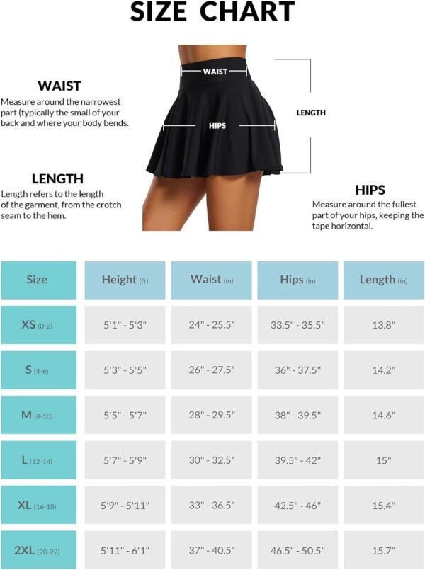 Women's Tennis Skirts High Waisted Tummy Control Pleated Golf Skorts for Woman with Shorts Pockets