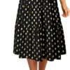 Women's Boho Leopard Print Skirt Pleated A-Line Swing Midi Skirts