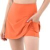 Women's Athletic Tennis Skorts with Pockets Built-in Shorts Golf Active Skirts for Sports Running Gym Training
