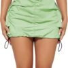 Women's Skirt Y2k High Waisted Pencil Mini Skirts for Women Sexy Trendy Short Side Drawstring Ruched Bodycon Cute Skirts