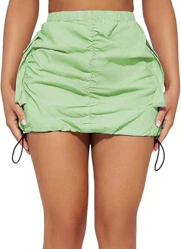 Women's Skirt Y2k High Waisted Pencil Mini Skirts for Women Sexy Trendy Short Side Drawstring Ruched Bodycon Cute Skirts