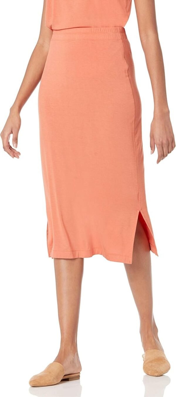 Women's Pull-On Knit Midi Skirt (Available in Plus Size)