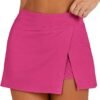 Women's 2024 Summer Mini Skirt Tennis Athletic Inner Shorts Side Slit Workout Golf Bodycon Casual Skorts Clothes