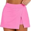 Women's 2024 Summer Mini Skirt Tennis Athletic Inner Shorts Side Slit Workout Golf Bodycon Casual Skorts Clothes
