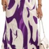 Women's High Waist Graphic Print A Line Pleated Long Skirt