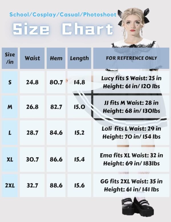 Women's Pleated Skirt School Uniform Skirt Mini Skirt Pleated Cheer Skirt