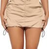 Women's Skirt Y2k High Waisted Pencil Mini Skirts for Women Sexy Trendy Short Side Drawstring Ruched Bodycon Cute Skirts