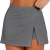 Women's 2024 Summer Mini Skirt Tennis Athletic Inner Shorts Side Slit Workout Golf Bodycon Casual Skorts Clothes