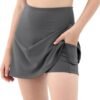 Women's Athletic Tennis Skorts with Pockets Built-in Shorts Golf Active Skirts for Sports Running Gym Training