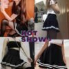 Women's Pleated Skirt School Uniform Skirt Mini Skirt Pleated Cheer Skirt
