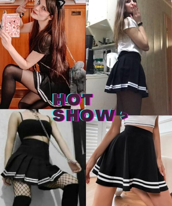 Women's Pleated Skirt School Uniform Skirt Mini Skirt Pleated Cheer Skirt