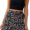 Women's Summer Wrap Floral High Waist Ruffle Short Mini Skirts