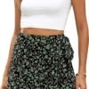 Women's Summer Wrap Floral High Waist Ruffle Short Mini Skirts