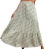 Women's 2024 Spring Summer High Waist Boho Floral Maxi Skirt Casual Flowy Swing Pleated A Line Beach Long Skirts