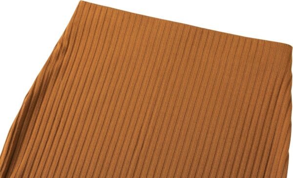 Elastic High Waist Knee Length Pencil Skirt Ribbed Knit Basic Tube Midi Skirt